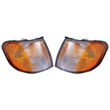 For Kia Sportage Corner Light 1997 98 99 00 01 2002 3-Prong Connector | Clear & Amber Lens (CLX-M0-USA-K104102-CL360A70-PARENT1)