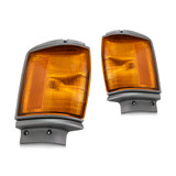 For Toyota Pickup Corner Light 1987 1988 | w/ Gray Trim | Base | RWD | Amber Lens (CLX-M0-USA-18-1432-00-CL360A70-PARENT1)