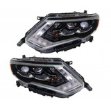 For Nissan Rogue Headlight Assembly 2017 2018 LED Type CAPA (CLX-M0-315-11AML-AC2-CL360A55-PARENT1)