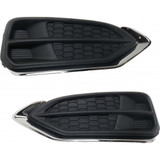 For BMW X3 Fog Light Cover 2015 2016 2017 | Bumper Cover Grille Bezel Outer | w/o M Package | w/ X Line Package | Black (CLX-M0-USA-RB01550002-CL360A70-PARENT1)
