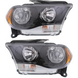 For Dodge Durango Headlight Assembly 2011 2012 2013 | Halogen | Black Interior CAPA (CLX-M0-USA-REPD100150Q-CL360A70-PARENT1)