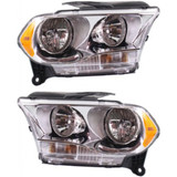 For Dodge Durango Headlight Assembly 2011 2012 2013 | Halogen | Chrome Interior (CLX-M0-USA-REPD100152-CL360A70-PARENT1)