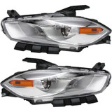 For Dodge Dart Headlight Assembly 2013 2014 2015 | Halogen | Chrome Interior (CLX-M0-USA-REPD100162-CL360A70-PARENT1)