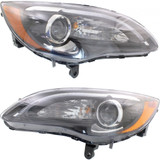 For Chrysler 200 Headlight Assembly 2011 12 13 2014 | Halogen | Black Interior | w/ Chrome Insert | S Model | Convertible/Sedan CAPA (CLX-M0-USA-REPC100318Q-CL360A70-PARENT1)