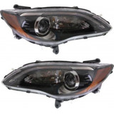 For Chrysler 200 Headlight Assembly 2011 12 13 2014 | Halogen | Black Interior | w/ Chrome Insert | S Model | Convertible/Sedan (CLX-M0-USA-REPC100318-CL360A70-PARENT1)