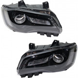 For Chrysler 300 Headlight Assembly 2015 2016 2017 | Halogen | Black Interior CAPA (CLX-M0-USA-REPC100368Q-CL360A70-PARENT1)