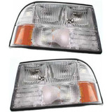 For Oldsmobile Bravada Headlight 1998 99 00 2001 Halogen Type | w/o Fog Lights (CLX-M0-USA-20-5244-00-CL360A70-PARENT1)