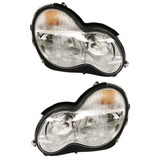For Mercedes-Benz C32 AMG Headlight Assembly 2002 2003 2004 | Halogen | Sedan / Wagon (CLX-M0-USA-M100180-CL360A71-PARENT1)