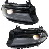 For Dodge Charger Headlight Assembly 2016 2017 2018 Halogen | w/ LED Daytime Running Light (CLX-M0-USA-RD10010018-CL360A70-PARENT1)
