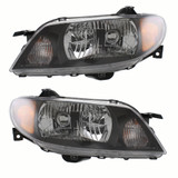For Mazda Protege Headlight Assembly 2001 2002 2003 | Halogen | Metal Coat Bezel | Sedan (CLX-M0-USA-M100148-CL360A70-PARENT1)