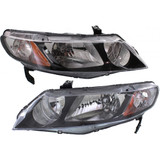 For Honda Civic Headlight Assembly 2006 07 08 09 10 2011| Halogen | Sedan | Hybrid Model | w/o Bulbs (CLX-M0-USA-H100168-CL360A70-PARENT1)