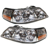 For Lincoln Town Car Headlight Assembly 2005 06 07 08 09 10 2011 | Halogen Type (CLX-M0-USA-L100114-CL360A70-PARENT1)