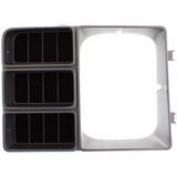For Chevy C10 / K10 Headlight Door 1981 1982 | w/ Single Headlamps | Painted Black & Silver (CLX-M0-USA-6730-CL360A70-PARENT1)