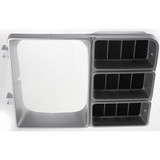 For Chevy C10 / K10 Headlight Door 1981 1982 | w/ Single Headlamps | Painted Black & Silver (CLX-M0-USA-6730-CL360A70-PARENT1)
