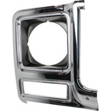 For GMC C1500 / C2500 / C3500 Headlight Door 1979 1980 | Round | Chrome & Painted Dark Argent (CLX-M0-USA-6734-CL360A70-PARENT1)