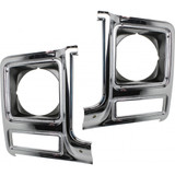For GMC C1500 / C2500 / C3500 Headlight Door 1979 1980 | Round | Chrome & Painted Dark Argent (CLX-M0-USA-6734-CL360A70-PARENT1)