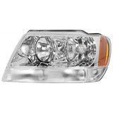 For Jeep Grand Cherokee Headlight Assembly 1999 00 01 02 03 2004 | Halogen Type | Chrome Interior (CLX-M0-USA-20-5576-91-CL360A70-PARENT1)