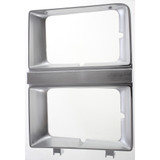For GMC C1500 / C2500 / C3500 Headlight Door 1981 1982 | w/ Dual Headlamps | Chrome (CLX-M0-USA-6736-CL360A70-PARENT1)