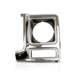 For Chevy C10 / C20 / C30 Headlight Door 1979 1980 | Round | Chrome & Painted Dark Argent (CLX-M0-USA-6734-CL360A71-PARENT1)