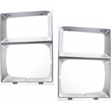 For Chevy K10 / K20 / K30 Headlight Door 1983 1984 | w/ Single Headlamps | Silver (CLX-M0-USA-6738-CL360A71-PARENT1)