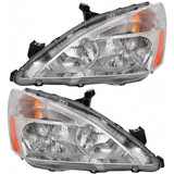 For Honda Accord Headlight Assembly 2003 04 05 06 2007 Halogen | Coupe/Sedan (CLX-M0-USA-H100124-CL360A70-PARENT1)