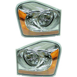 For Dodge Durango Headlight 2006 Halogen | Chrome Interior (CLX-M0-USA-D100134-CL360A70-PARENT1)