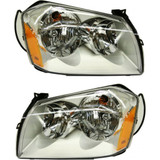For Dodge Magnum Headlight 2005 2006 2007 Assembly | Halogen | Chrome Bezel (CLX-M0-USA-D100136-CL360A70-PARENT1)