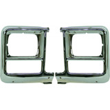 For Chevy C10 / C20 Suburban Headlight Door 1979 1980 | Rectangular | Chrome (CLX-M0-USA-6740-CL360A70-PARENT1)