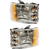 For GMC Sierra 2500 / 3500 HD Headlight 2007-2014 Halogen | New Body Style CAPA (CLX-M0-USA-ARBG100102Q-CL360A71-PARENT1)