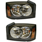 For Dodge Dakota Headlight 2006 2007 Halogen | Black Interior | w/o Corner Light Bulb Shield (CLX-M0-USA-D100140-CL360A70-PARENT1)