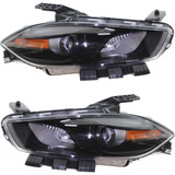 For Dodge Dart Headlight Assembly 2016 Halogen | Black Interior (CLX-M0-USA-RD10010008-CL360A70-PARENT1)