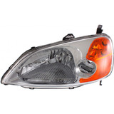For Honda Civic Headlight Assembly 2001 2002 2003 Lens and Housing | Halogen | Sedan | w/o bulb (CLX-M0-USA-REPH100130-CL360A70-PARENT1)