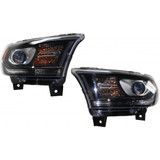 For Dodge Durango Headlight Assembly 2014 15 16 2017 | Halogen | w/o LED Daytime Running Light | Black Interior CAPA (CLX-M0-USA-REPD100172Q-CL360A70-PARENT1)