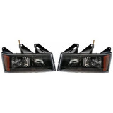 CarLights360: For 2004-2012 GMC Canyon Headlight Assembly w/ Bulbs (Black Housing)  - CAPA Certified (CLX-M1-334-1131L-AC2-CL360A2-PARENT1)