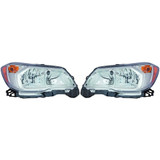 For Subaru Forester 2014-2016 Headlight Assembly Halogen 2.5L Chrome Bezel Chrome CAPA Certified (CLX-M1-319-1124L-AC1-PARENT1)