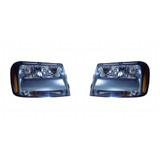 CarLights360: For 2006 07 08 2009 Chevy Trailblazer Headlight Assembly w/ Bulbs Black Housing - CAPA Certified (CLX-M1-334-1150L-AC2-CL360A1-PARENT1)