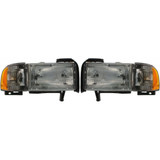 For Dodge Ram P/UP 1994-2002 W/O SPT PKG Headlight COMB. Assembly DOT Certified (CLX-M1-332-1104L-CFU-PARENT1)