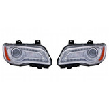 CarLights360: For 2011-2014 Chrysler 300 Headlight Assembly Chrome w/ Bulbs (CLX-M1-332-1193L-AS-CL360A1-PARENT1)