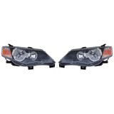 CarLights360: For 2007 2008 Mitsubishi Outlander Headlight Assembly w/ Bulbs Black Housing DOT Certified (CLX-M1-313-1141L-AF2-CL360A1-PARENT1)