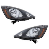 CarLights360: For 2009-2014 Honda Fit Headlight Assembly w/ Bulbs Black Housing DOT Certified (CLX-M1-316-1157L-AF2-CL360A1-PARENT1)