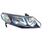 CarLights360: For 2006-2011 Honda Civic Headlight Assembly Black Housing DOT Certified (CLX-M1-316-1147L-UF2C-CL360A2-PARENT1)