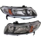 CarLights360: For 2010 2011 Honda Civic Headlight Assembly Black Housing DOT Certified (CLX-M1-316-1148L-UF2C-CL360A1-PARENT1)