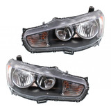 CarLights360: For 2008 Mitsubishi Lancer Headlight Assembly w/ Bulbs Black Housing DOT Certified (CLX-M1-313-1140L-AF2-CL360A1-PARENT1)