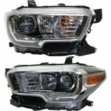 For Toyota Tacoma 2016 2017 Headlight Assembly Halogen w/Led DRL Black DOT Certified (CLX-M1-311-11AEL-AFN2-PARENT1)