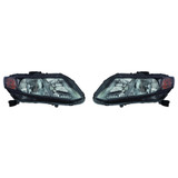 CarLights360: For 2013 2014 2015 Honda Civic Headlight Assembly w/Bulbs Black Housing|DOT Certified (CLX-M1-316-1162L-AFN2-CL360A1-PARENT1)