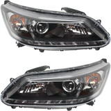 CarLights360: For 2014 2015 Honda Accord Headlight Assembly w/Bulbs Black Housing CAPA Certified (CLX-M1-316-1167L-ACN2-CL360A1-PARENT1)