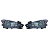 CarLights360: For 2014 2015 2016 Mazda 3 Headlight Assembly w/Bulbs Black Housing CAPA Certified (CLX-M1-315-1150L-AC2-CL360A1-PARENT1)
