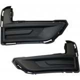 For Nissan Rogue Fog Light Cover 2017 2018 | Grille Bezel | Bumper Cover | Finisher | Textured Black (CLX-M0-USA-RN10860004-CL360A70-PARENT1)