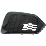 For Honda Civic Fog Light Cover 2017 2018 | Grille Bezel | Bumper Side Garnish | w/o Adaptive Cruise Control | EX/EX-L/LX Model | Hatchback | Black (CLX-M0-USA-RH10860002-CL360A70-PARENT1)