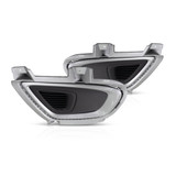 For Kia Sorento Fog Light Cover 2016 2017 2018 | Grille Bezel | w/ Silver Molding | EX/L/LX Model | Dark Gray (CLX-M0-USA-RK10860004-CL360A70-PARENT1)
